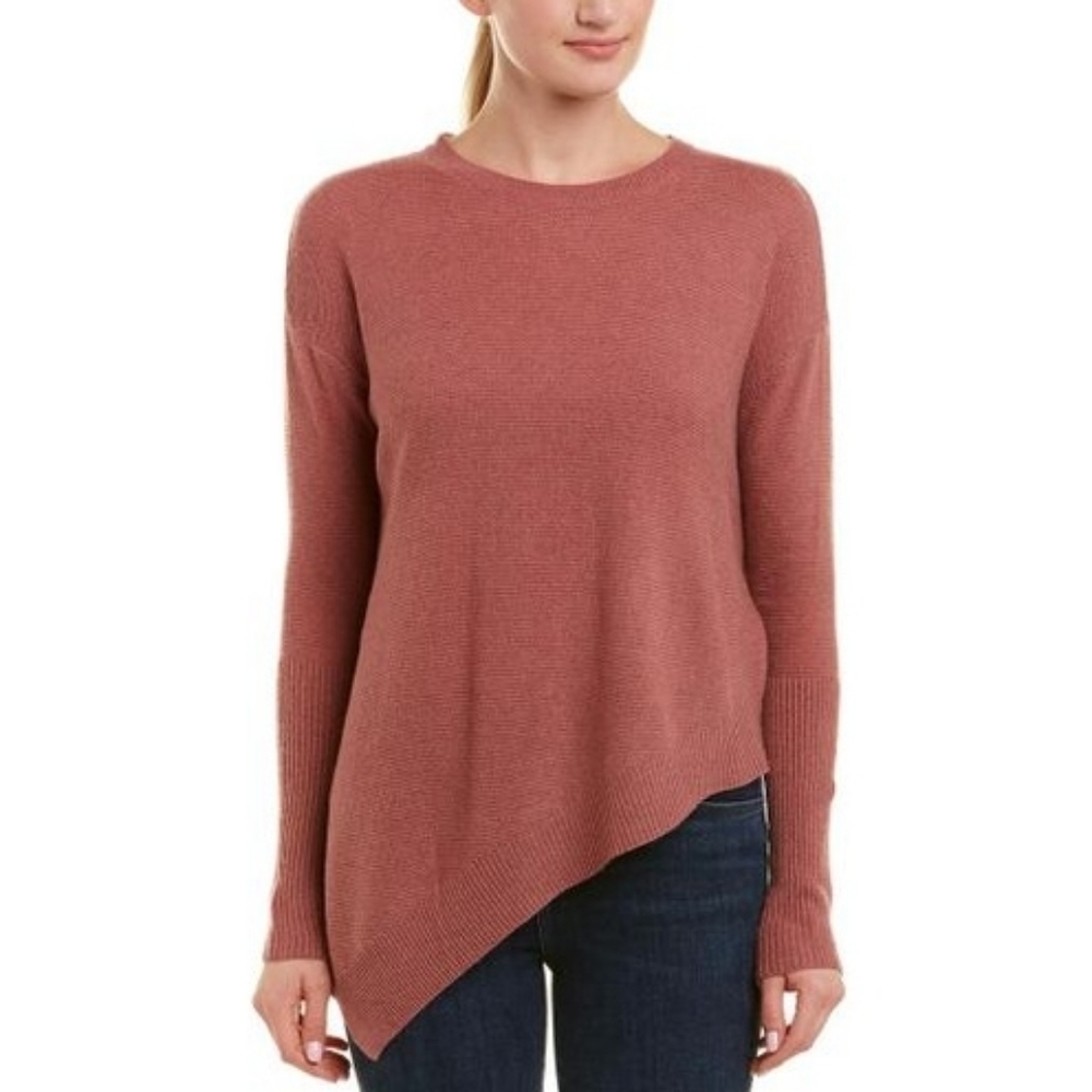 Acrobat asymmetric wool sweater rosewood pink